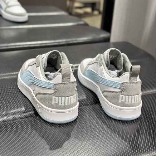 彪马PUMA新款男女情侣复古低帮轻便百搭灰白色运动休闲板鞋401057 - 封面