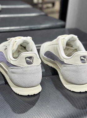 彪马PUMA新款女子复古低帮轻便透气百搭白紫色休闲阿甘板鞋397646