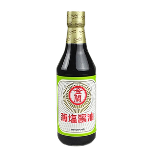 台湾原产 金兰 薄盐酱油 590ml 瓶装台式炒菜蘸酱生抽调味料