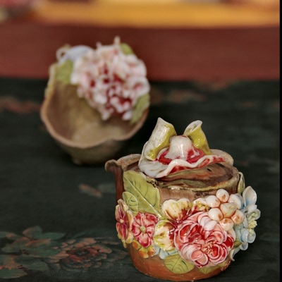 周华彬老师 雏菊宝瓶杯组22号130ml 无釉纯手工柴烧宝瓶