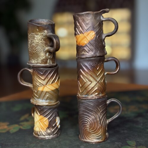 60ml直身小马克杯 柴烧茶杯子 周华彬老师