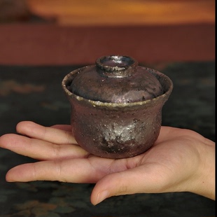 林峰老师 120ml原矿炖盅盖碗99号 柴烧盖碗