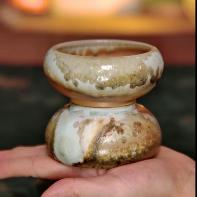 100ml罗汉杯 （中白泥）多只选~林峰老师柴烧茶杯子