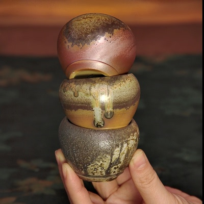 多只可选 林峰老师柴烧杯 60ml小罗汉杯 黄陶 茶杯子