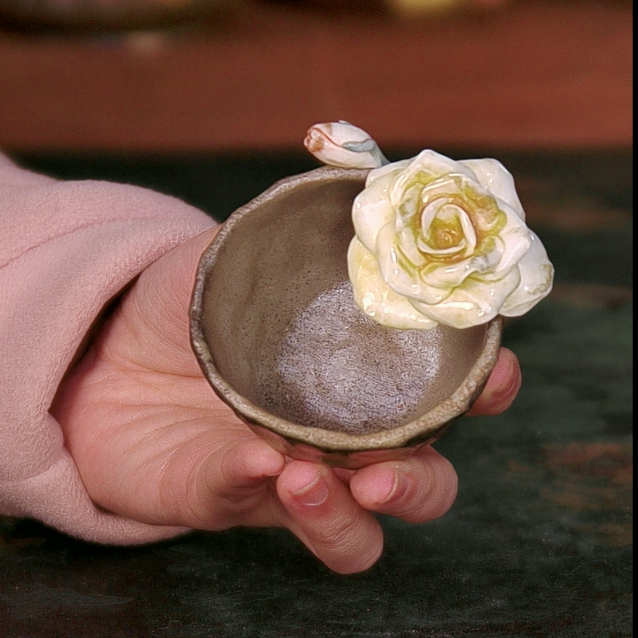 周华彬老师 113号 黄玫瑰杯 柴烧茶杯子,餐饮具,茶杯,淘宝优惠券,粉丝福利购,淘宝优惠卷