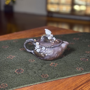 刘荣富老师 柴烧宝瓶 150ml鸟语花香正把宝瓶80号.黑陶