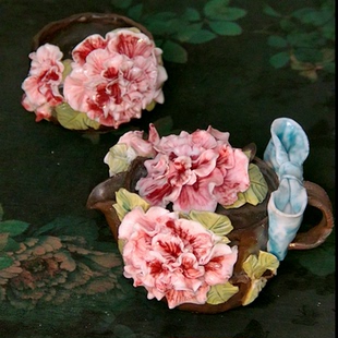 柴烧 瓶内有小泥纹 周华彬老师 150ml芙蓉花宝瓶杯组特022号