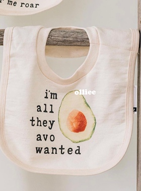 现货美国mini meep婴儿宝宝有机棉套头围兜口水巾