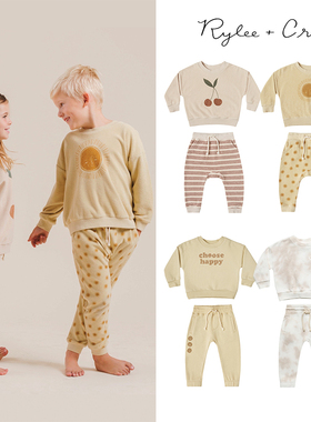 折扣款 现货美国Rylee Cru 春夏新款婴儿童纯棉卫衣绒衣长裤