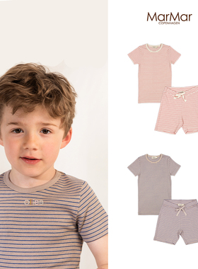 折扣款 现货 MarMar 莫代尔棉条纹男童女童T恤