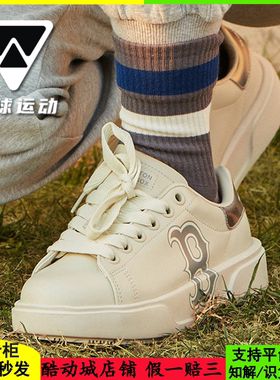 国内现货MLB情侣运动厚底板鞋春季新款增高小白鞋休闲鞋3ASXCCB3N