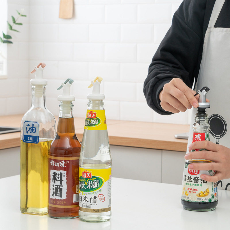 调味料油瓶塞按压式玻璃家用