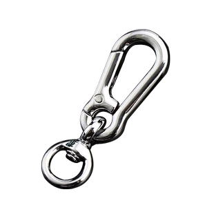 汽车钥匙扣配件弹簧圈登山扣挂腰式钩扣大勾扣金属钥匙扣马蹄扣