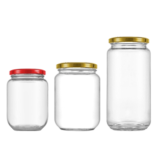 可蒸煮罐头瓶子空瓶带盖耐高温水果黄桃玻璃瓶密封罐子食品级家用