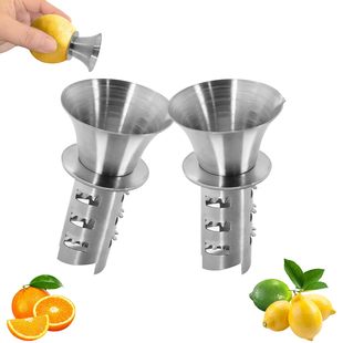 柠檬钻不锈钢手动榨汁器柠檬取汁神器酒吧调酒调味工具迷你挤汁器