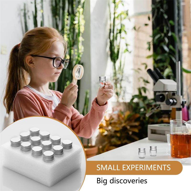 直径22铝盖管制玻璃瓶手工糖果瓶许愿瓶沉香烟丝瓶子虫草瓶胶囊瓶