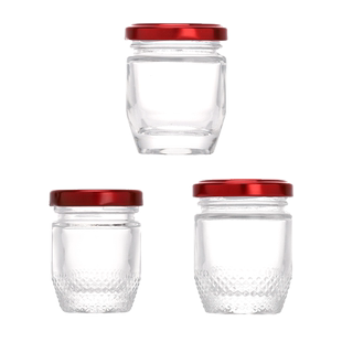 锥形鲜炖玻璃瓶奶冻分装瓶燕窝瓶鱼胶花胶密封瓶耐高温可蒸煮带盖