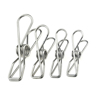 不锈钢夹子家用迷你小r线夹实心弹簧夹办公室文件夹衣袜裤小夹子