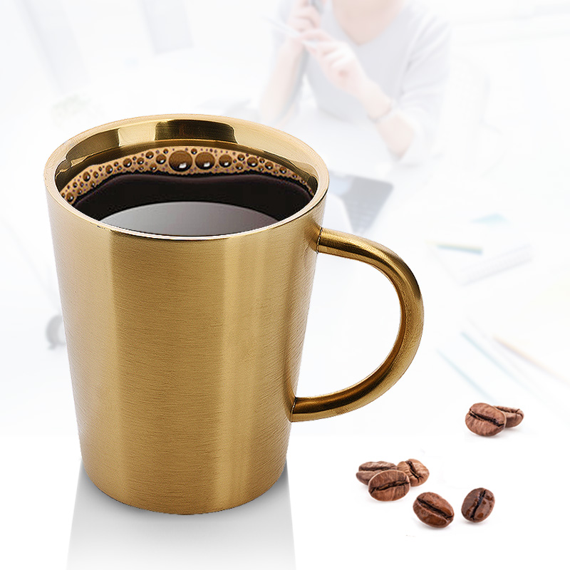 304不锈钢双层马克杯隔热防烫