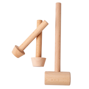 木质蛋挞模 木质研磨棒 木锤 家用厨房烘焙工具蛋挞饼底模