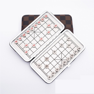 创意迷你磁力象棋简约折叠磁铁象棋棋牌户外旅游便捷式 磁力象棋