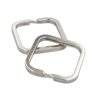 边长30mm正方形钥匙圈 银白色钥匙扣 异形创意钥匙环k328