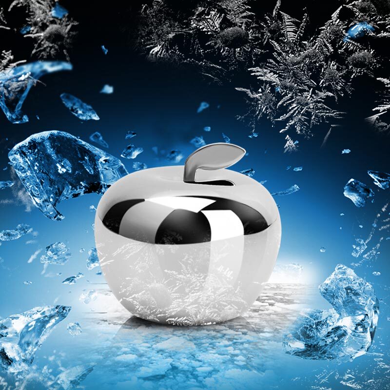 苹果款304不锈钢冰块速冻金属冰粒威士忌酒吧酒具创意不锈钢冰块