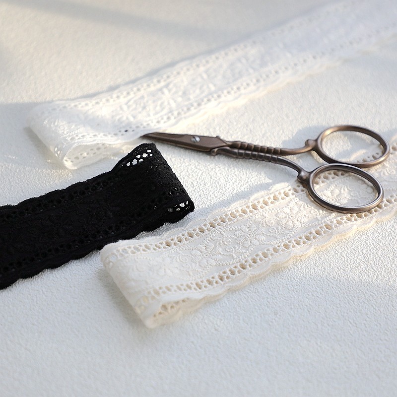 宽4.5cm棉布棉线刺绣缕空蕾丝服装花边辅料DIY洛丽塔衣袖装饰材料,居家布艺,花边,淘宝优惠券,粉丝福利购,淘宝优惠卷