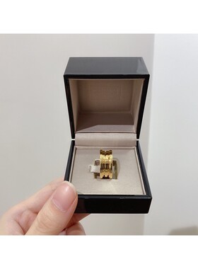 二手B.Zero1 54号18k黄金三环弹簧戒指