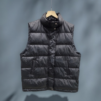 618购物季韩版大版男女同款羽绒马甲百搭宽松白鸭绒外穿背心8805