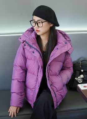 Lu家同款加厚短款连帽精致女士收腰显瘦白绒绒泡芙羽绒服6006款