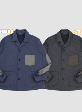 LAST HEIRS“高定复古绅士”轻盈弹性速干法式巴恩工装单宁夹克