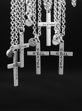 LASTHEIRS925银十字架项链细节