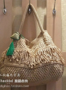 流苏手工包女红天工编织单肩国潮