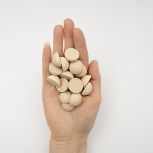 半圆球荷木半球 原木色木球 车木件 木珠教具 手工DIY几何形教具