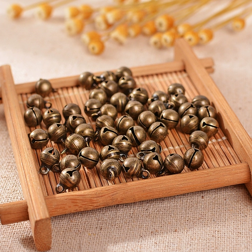 Медный колокольчик, ручка ручной работы, аксессуар для волос, набор материалов, небольшая сумка, подвеска, «сделай сам», домашний питомец