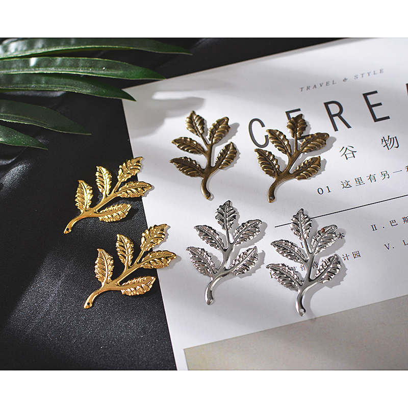 diy金属花枝古装新娘风头饰