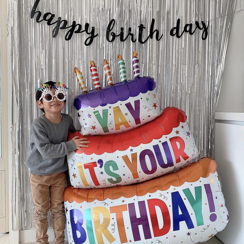 生日派对气氛场景装饰三层蛋糕彩色铝膜气球拍照布置道具大气球,节庆用品/礼品,节日装扮用品,淘宝优惠券,粉丝福利购,淘宝优惠卷