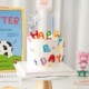 网红生日快乐烘焙蛋糕装 饰软胶彩色HAPPY DAY英文生日字母插件