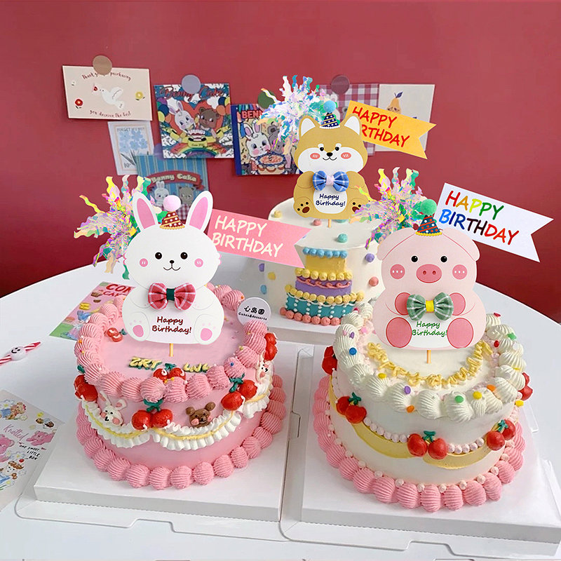 可写字可爱动物领结插牌