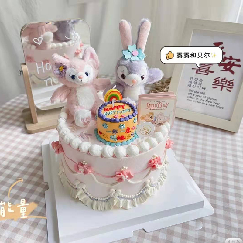 玲娜贝儿毛绒小狐狸蛋糕装饰摆件