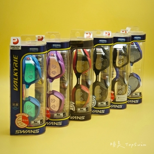 新款 Swans诗韵SR72女武神Valkyrie男女用防雾竞速镀膜游泳镜 日版