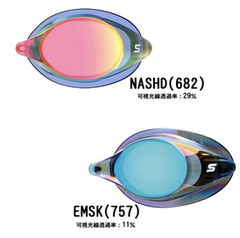 日本SWANS诗韵无胶圈竞速近视泳镜防雾镀膜定制左右眼度数SRCL-7M