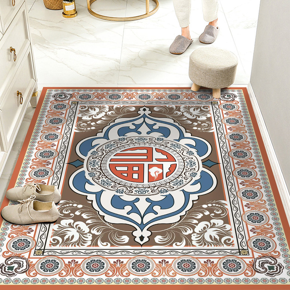 新中式印花门垫防摔硅藻泥卧室茶水间地垫尺寸可定制门毯超强防滑,居家布艺,家用脚垫,淘宝优惠券,粉丝福利购,淘宝优惠卷