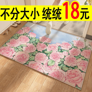 花卉小清新入户门脚垫进门地垫地毯玄关门厅防滑门垫门厅家用垫子