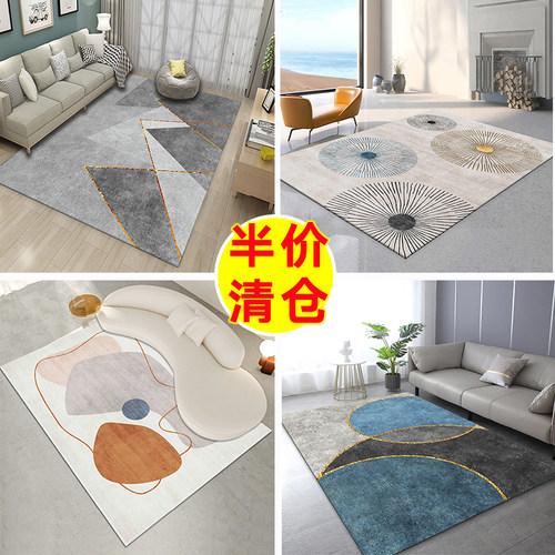 新款地毯客厅卧室轻奢高级简约满铺沙发大地垫茶几可擦房间床边毯 - 封面