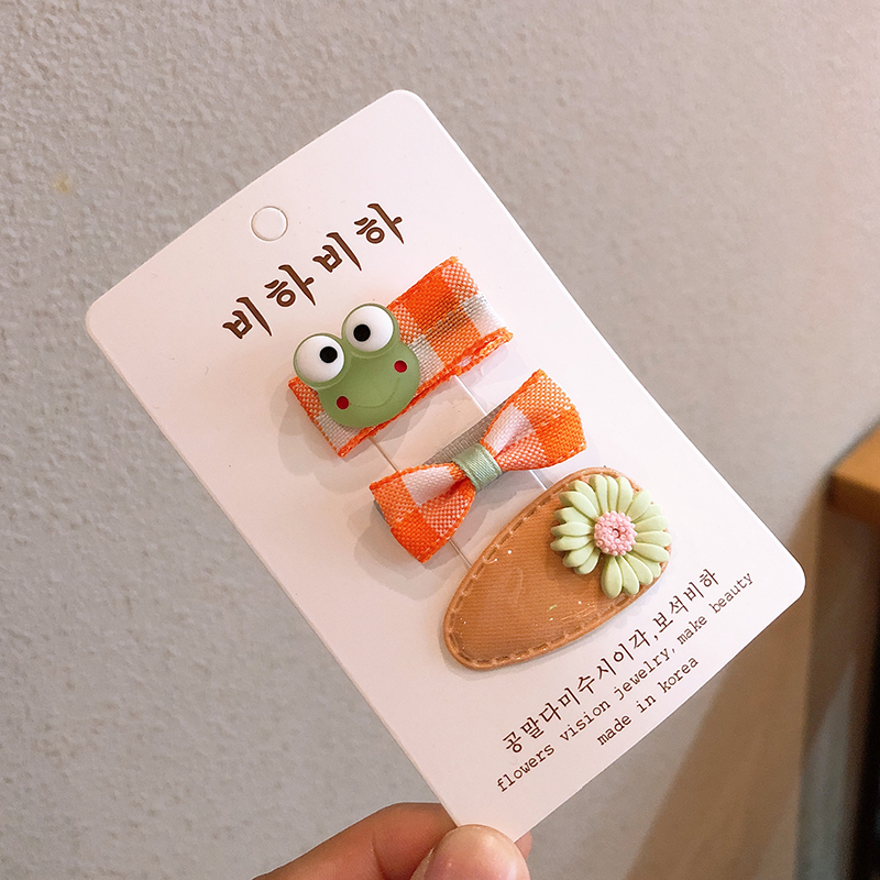 北欧碎花田园幼儿汗毛夹miniBB夹