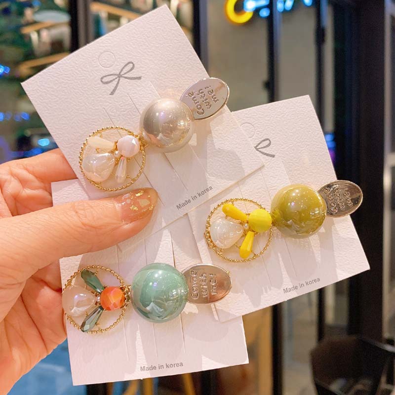 韩式莫兰迪花朵夹子发饰