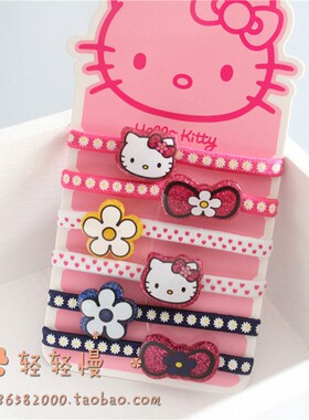 kitty猫咪碎发夹子发绳套装