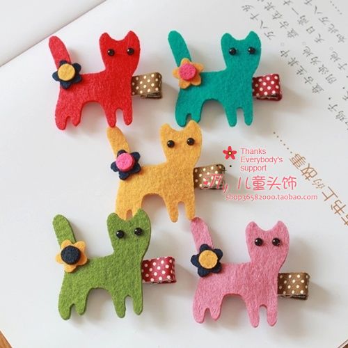 小猫咪女孩夹卡子轻轻慢女头发夹